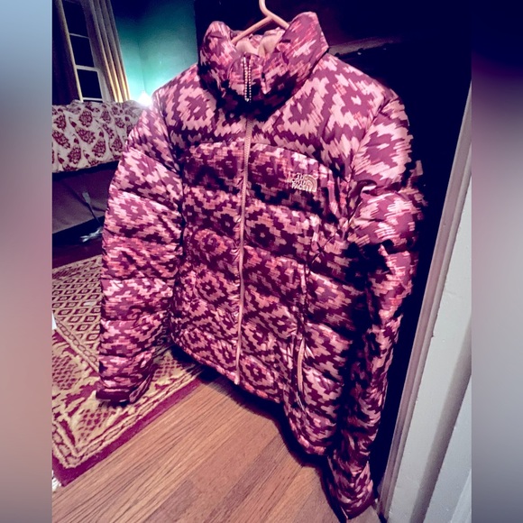 Pink Aztec pattern North Face Jacket - Picture 1 of 7